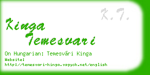 kinga temesvari business card